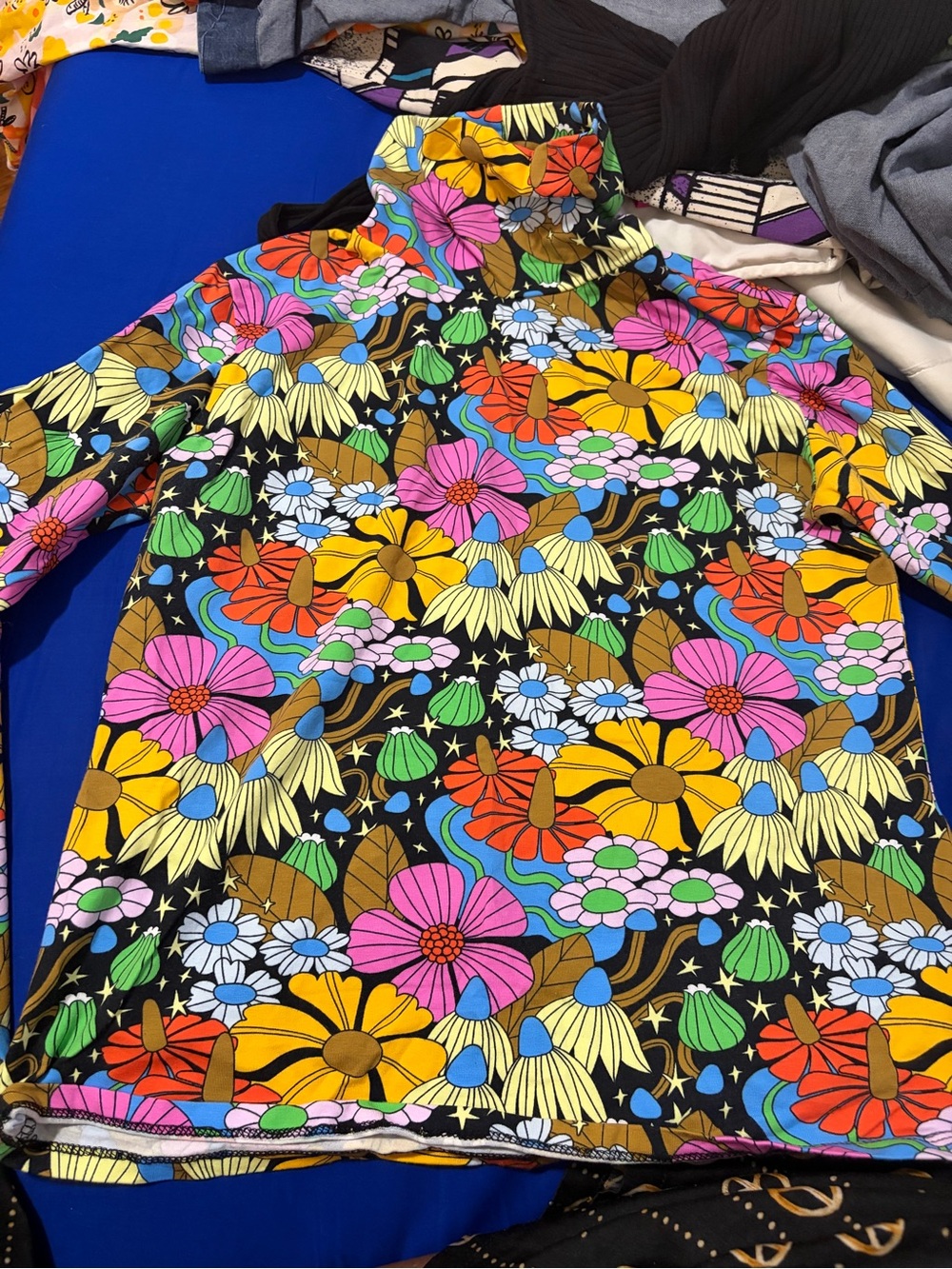 Nooworks Floral Multi-Color Turtleneck